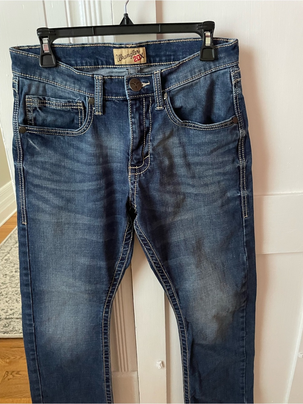 Size 30x30 Wrangler Dark Blue Slim Straight Jeans